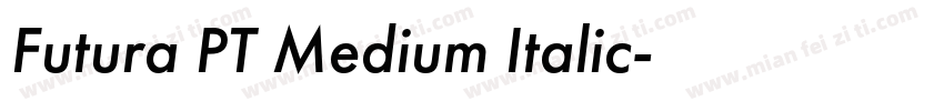 Futura PT Medium Italic字体转换